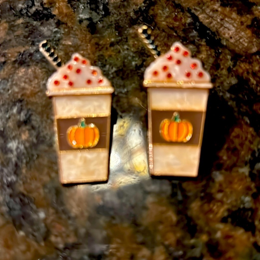 New Sugarfix Baublebar Fall Like You A Latte Pumpkin Spice Coffee Drop Earrings